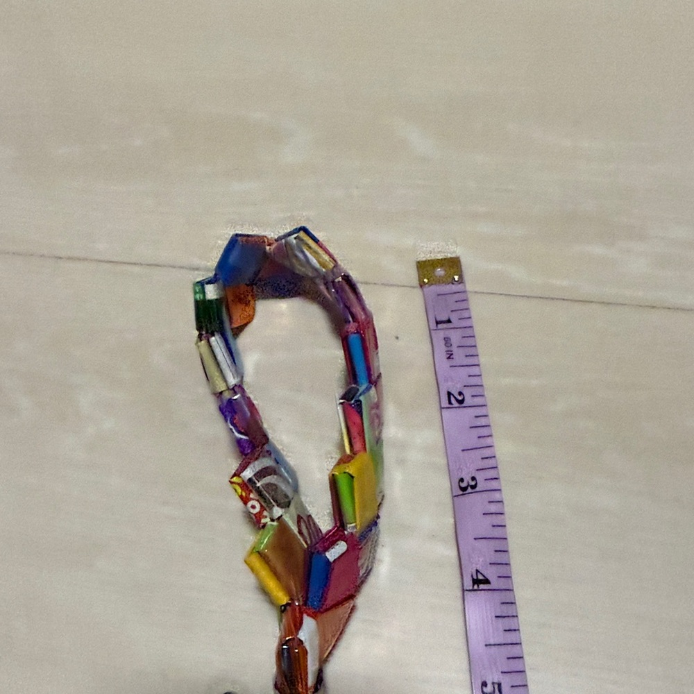 3/$10 Unique Multicolor Woven Repurposed Wrapper Wristlet Clutch - Picture 6 of 6